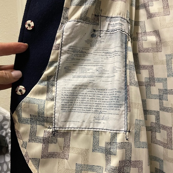 Trovata Wool navy gorgeous coat - Picture 2 of 10